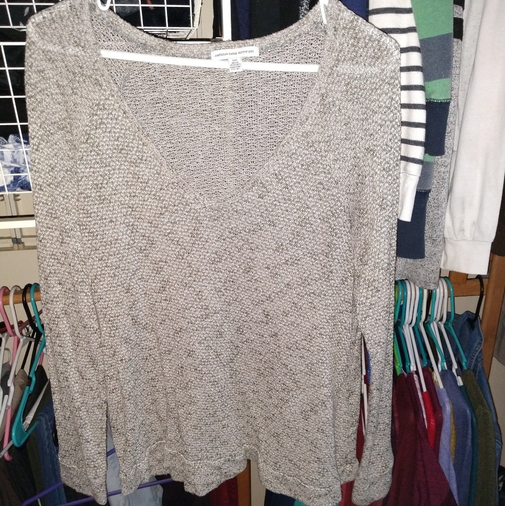 Grey knit sweater